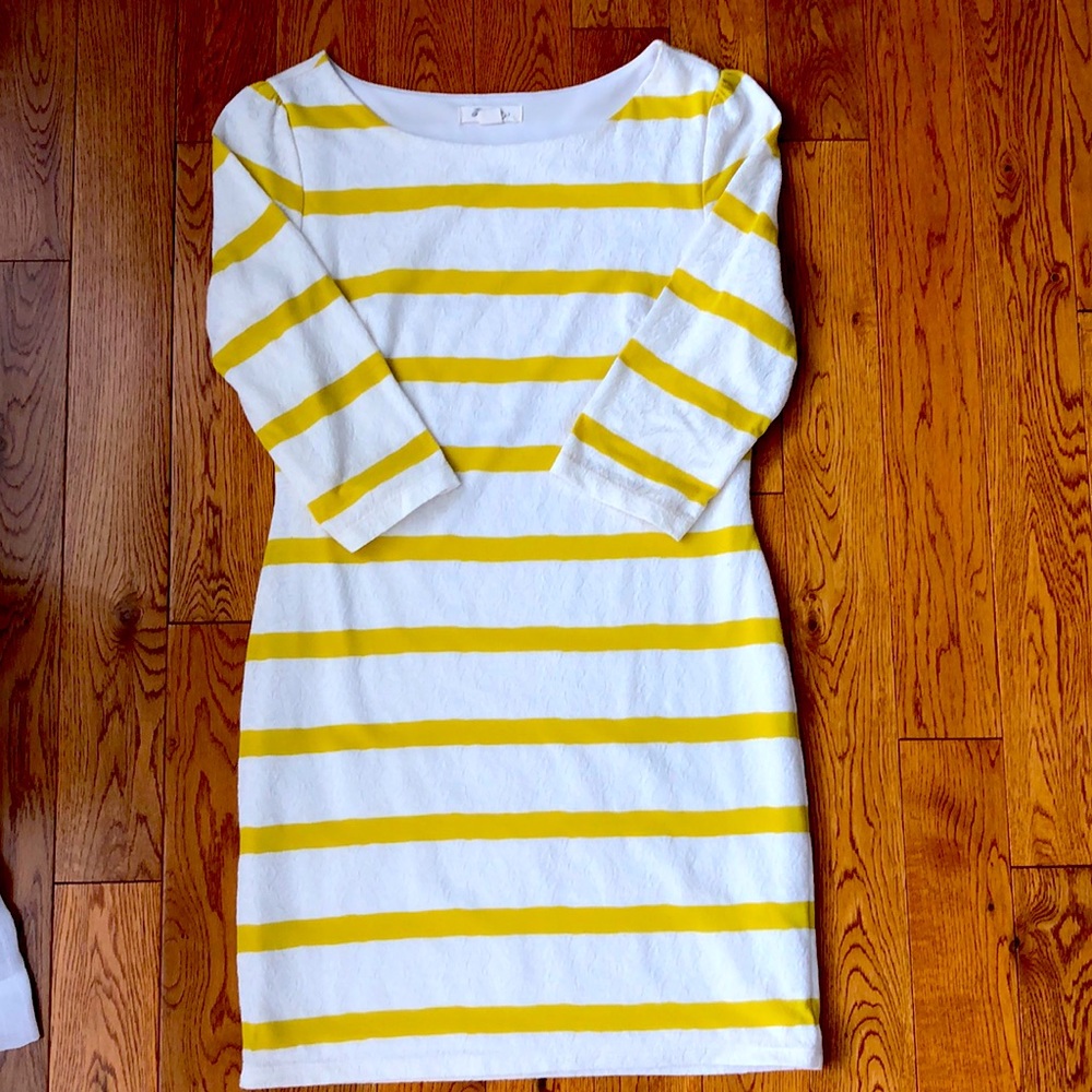 Yellow and white lace dress!